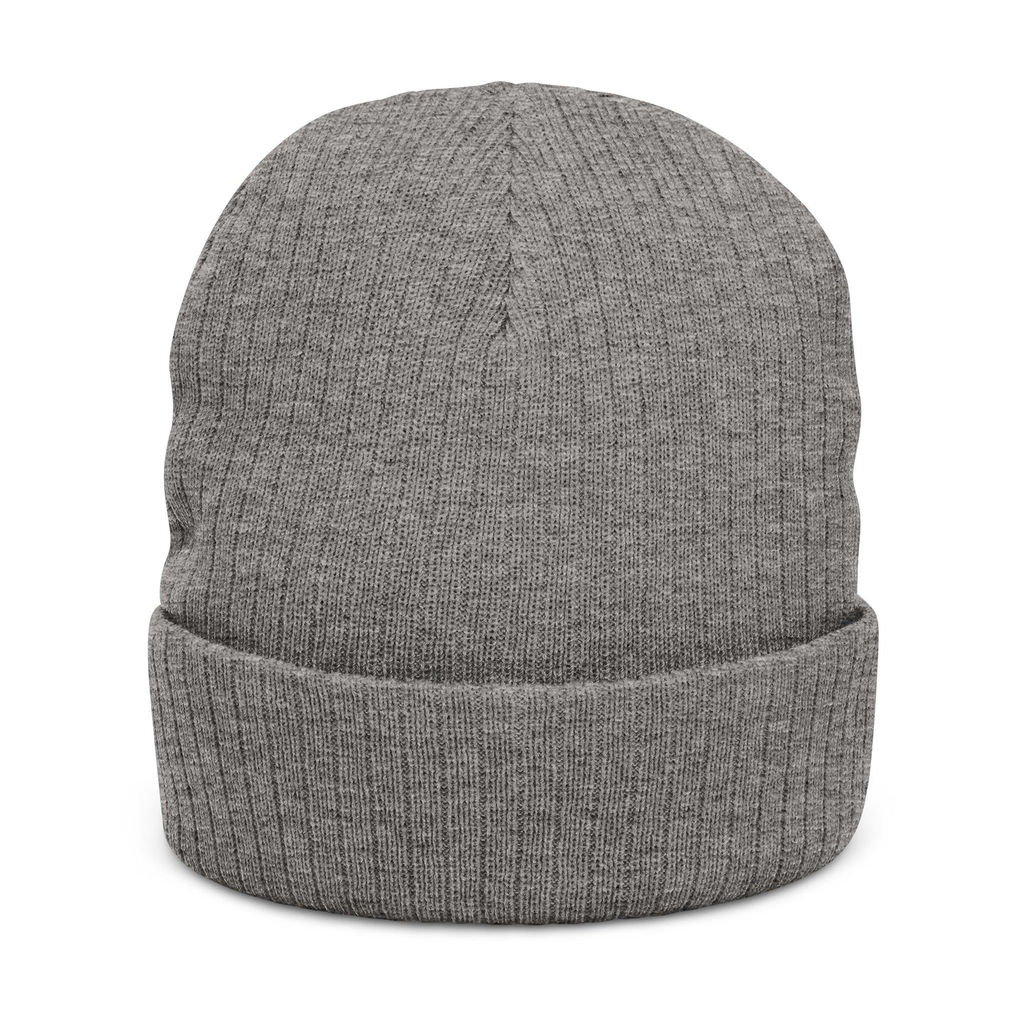 AMP Embroidered Ribbed Knit Beanie
