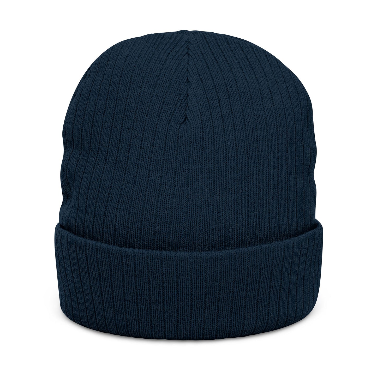 AMP Embroidered Ribbed Knit Beanie